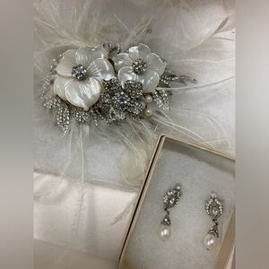 Headpiece and Matching Earrings